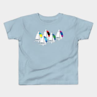 International 420 Sailboats Racing Kids T-Shirt